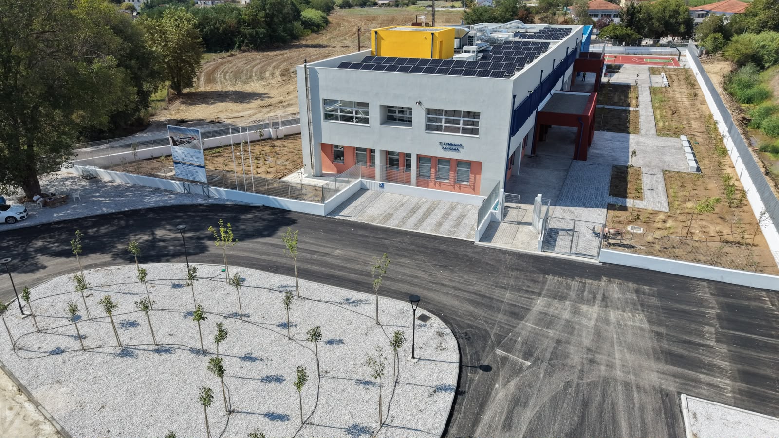 Αεροφωτογραφία από το ανακαινισμένο 2ο Γυμνάσιο Λαγκαδά